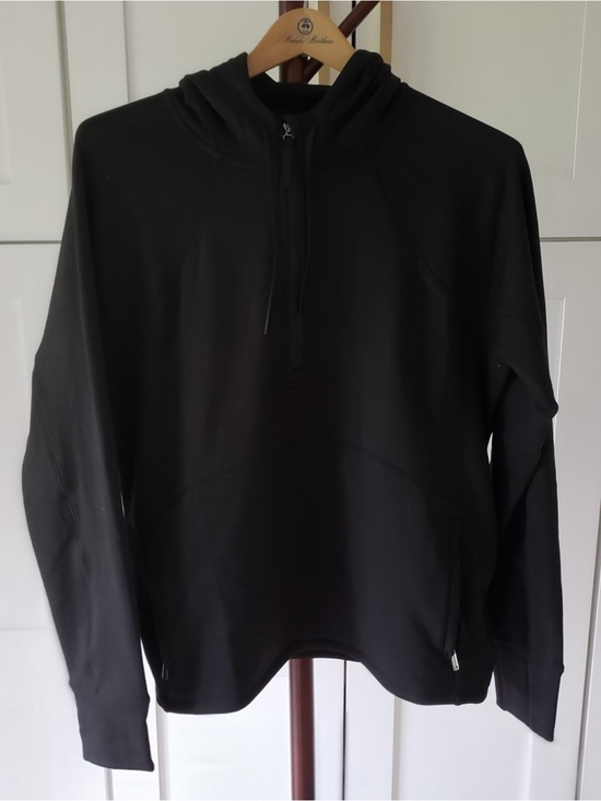 Athleta Tops - Athleta Black Branded Hoodie Tag Detail